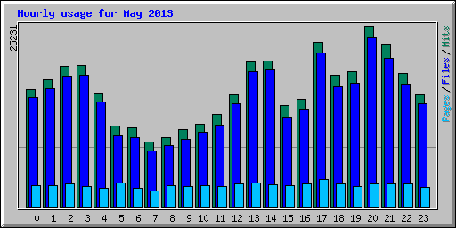 Hourly usage for May 2013