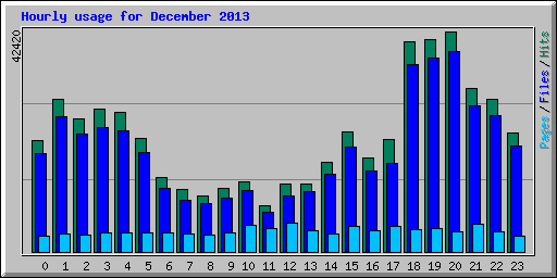 Hourly usage for December 2013