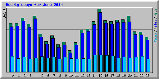 Hourly usage for June 2014