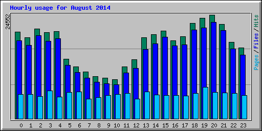 Hourly usage for August 2014