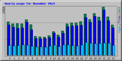 Hourly usage for November 2014