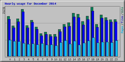 Hourly usage for December 2014