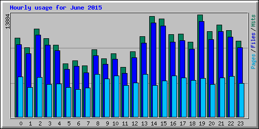 Hourly usage for June 2015