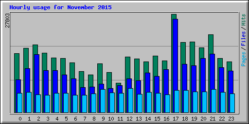 Hourly usage for November 2015
