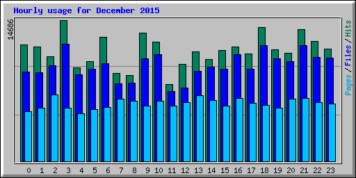 Hourly usage for December 2015
