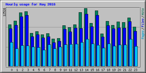 Hourly usage for May 2016